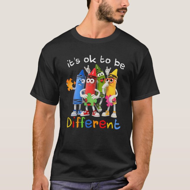 T-shirt Sensibilisation sur l'autisme Il est acceptable d' (Devant)