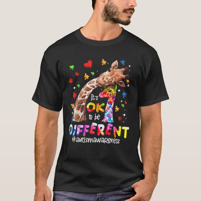 T-shirt Sensibilisation sur l'autisme Il Est Ok D'Être Dif (Devant)