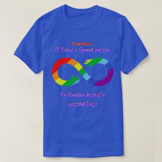 T-shirt Sensibilisation sur l'autisme Il faut une personne (Design devant)