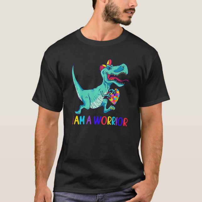 T-shirt Sensibilisation sur l'autisme Je Suis Un Guerrier  (Devant)