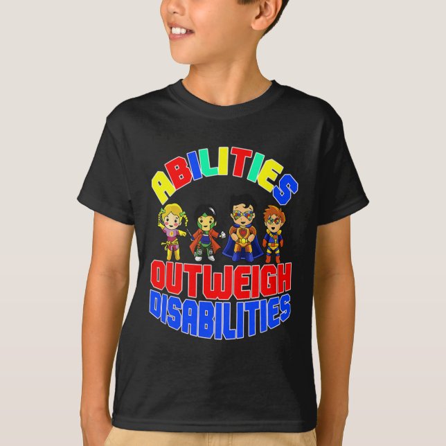 T-shirt Sensibilisation sur l'autisme Les capacités des ga (Devant)