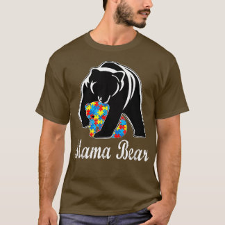 T-shirt Sensibilisation sur l'autisme Mama Soutien aux our
