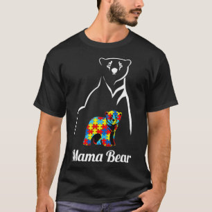 T-shirt Sensibilisation sur l'autisme maman ours