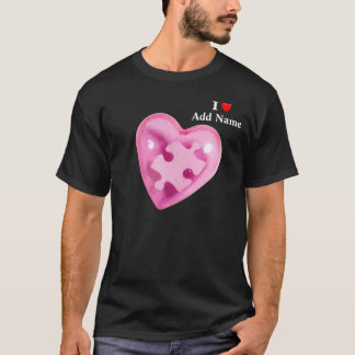 T-shirt Sensibilisation sur l'autisme Mens Chemise rose Co