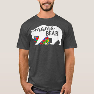 T-shirt Sensibilisation sur l'autisme Mois de l'ours maman