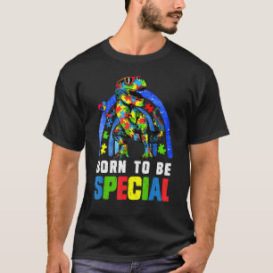 T-shirt Sensibilisation sur l'autisme Mois Dinosaur Né spé