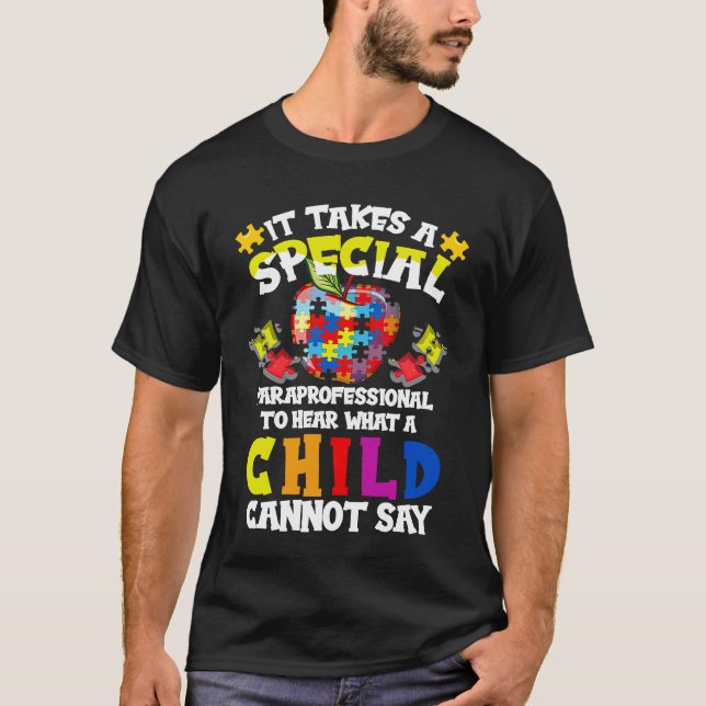 T-shirt Sensibilisation sur l'autisme Paraprofessionnelle  (Devant)