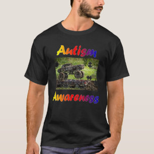 T-shirt Sensibilisation sur l'autisme Parle Monster Truck 