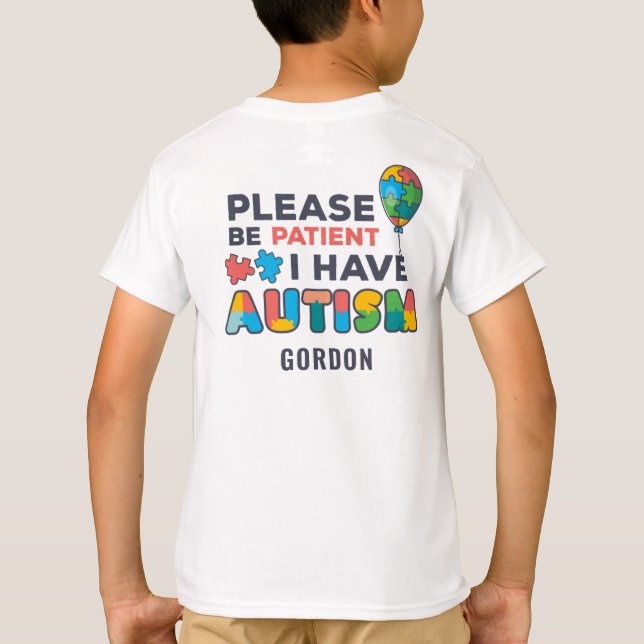 T-shirt Sensibilisation sur l'autisme personnalisée S'il v (Dos)