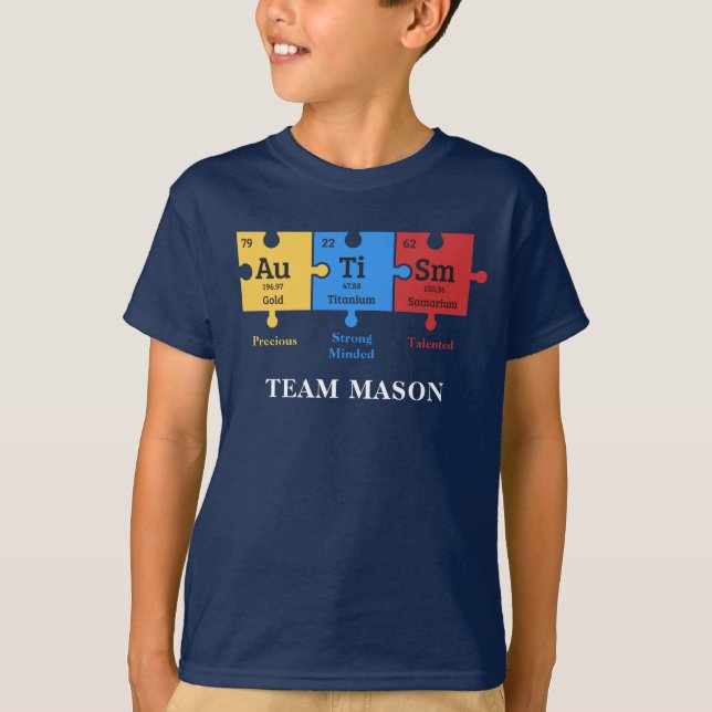 T-shirt Sensibilisation sur l'autisme Science Geek personn (Devant)