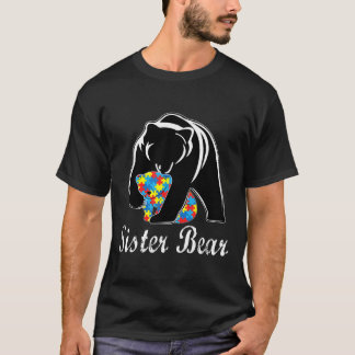 T-shirt Sensibilisation sur l'autisme Soeur Ours Soutien A