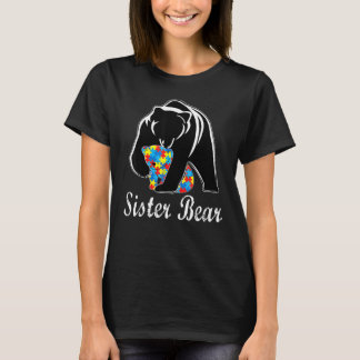T-shirt Sensibilisation sur l'autisme Soeur Ours Soutien A