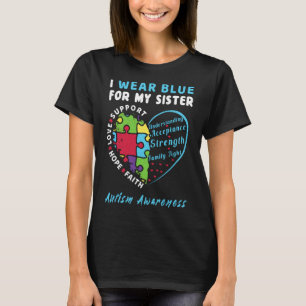 T-shirt Sensibilisation sur l'autisme spéciale Blue Sister