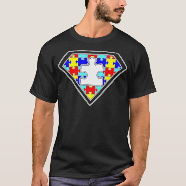 T-shirt Sensibilisation sur l'autisme Superhero Autisme Ca (Devant)