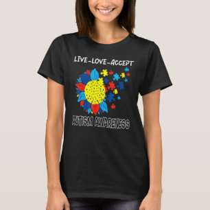 T-shirt Sensibilisation sur l'autisme Tournesol En Vie Et 