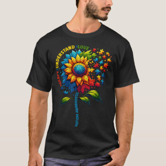T-shirt Sensibilisation sur l'autisme Tournesol Hommes Fem