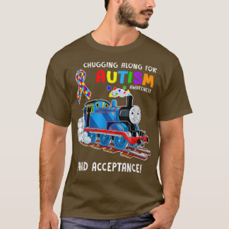 T-shirt Sensibilisation sur l'autisme Train Puzzle Pièce E