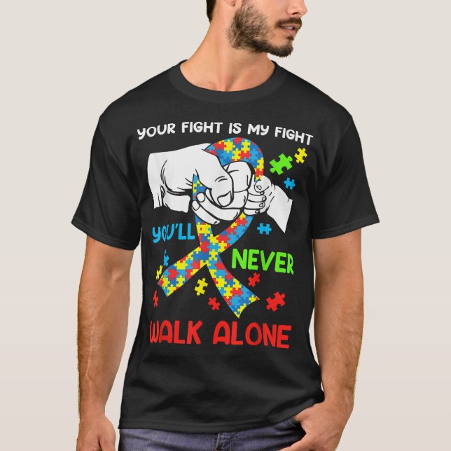 T-shirt Sensibilisation sur l'autisme : Vous Ne Marcherez  (Devant)