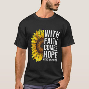 T-shirt Sensibilisation Tournesol Avec Foi vient l'espoir