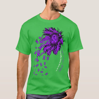 T-shirt Sensibilisation tournesol personne ne combat seul 