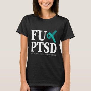 T-shirt Sensibilisation turquoise au ruban Ptsd - Soutien