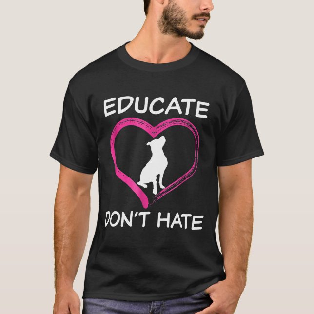 T-shirt Sensibiliser les Pitbulles Sensibiliser les partis (Devant)