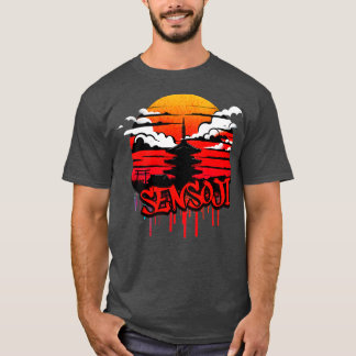 T-shirt Sensoji Temple Graffiti Design