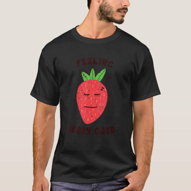T-shirt Sentez Berry Bon Tête Sleepy Mind Happy Retro St (Devant)