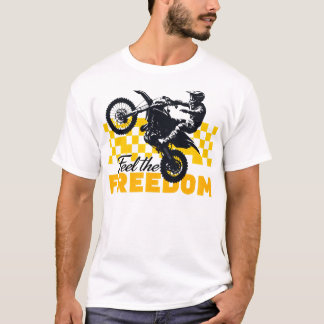 T-shirt Sentez la À damiers jaune LIBERTÉ