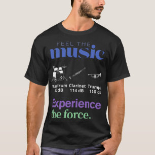 T-shirt Sentez La Musique White Instruments Bleu Sons