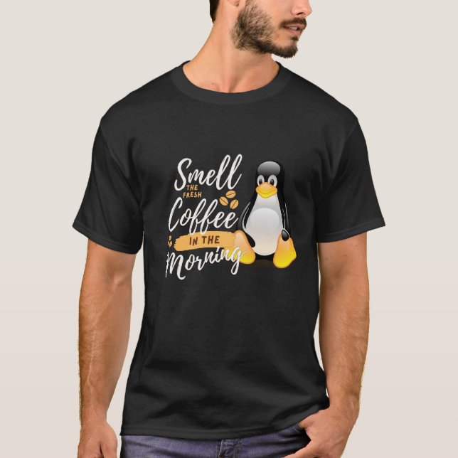 T-shirt Sentez le café le matin (Devant)