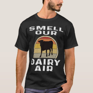 T-shirt Sentez notre air laitier drôle agriculteur élevage