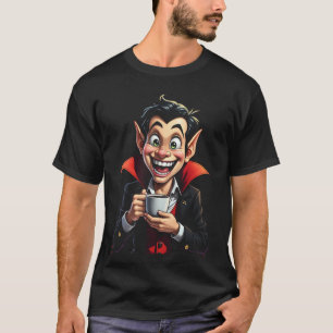T-shirt Sentez une pause café Vampire fantastique