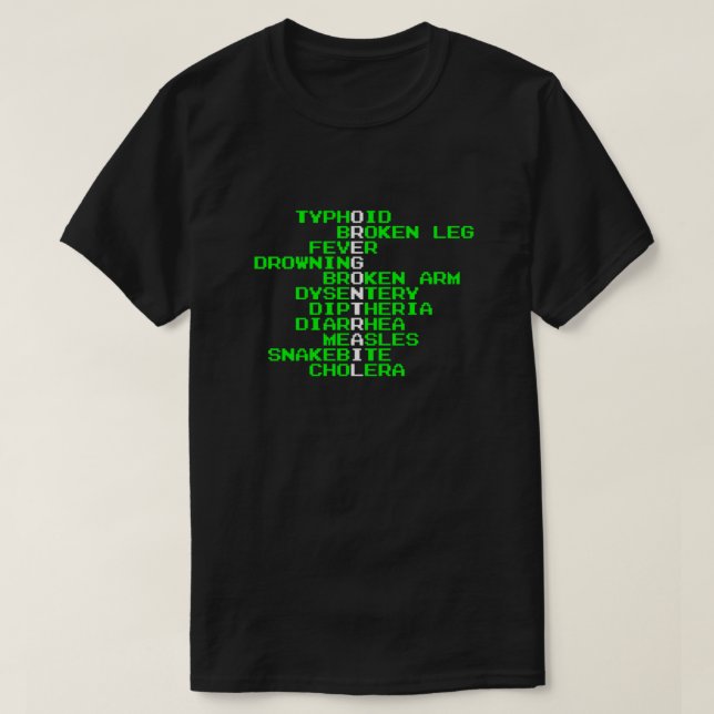 T-shirt Sentier de l'Oregon - Comment mourir dans l'Ouest  (Design devant)