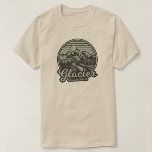 T-shirt Sentier de montagne du parc national de Glacier