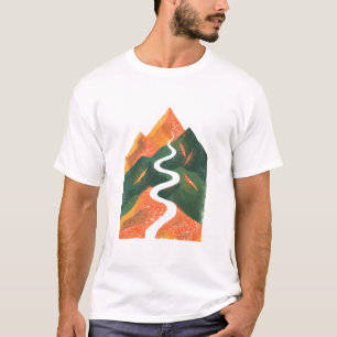 T-shirt Sentier de randonnée à travers les montagnes dans