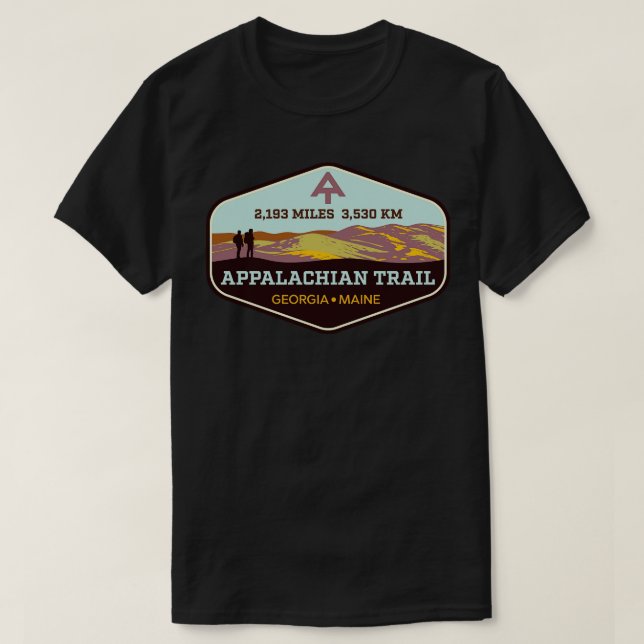T-shirt Sentier des Appalaches Géorgie à Maine Sentier Ran (Design devant)