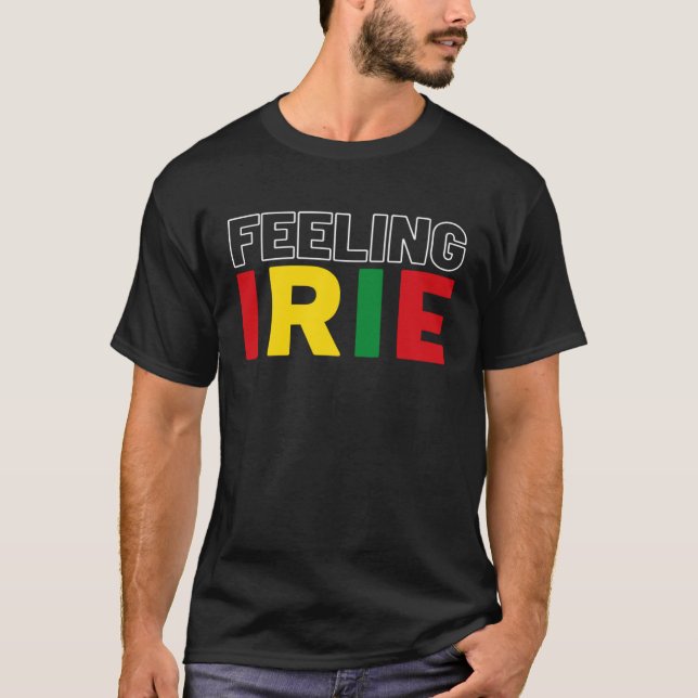 T-shirt Sentiment Irie Rastafari Vêtements Jamaïque Souven (Devant)