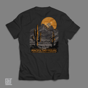 T-shirt Sentiment Paisible Facile - Vinyle Désert Coucher 