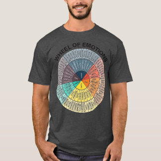 T-shirt Sentiments Carte d'émotion de roue Santé mentale h