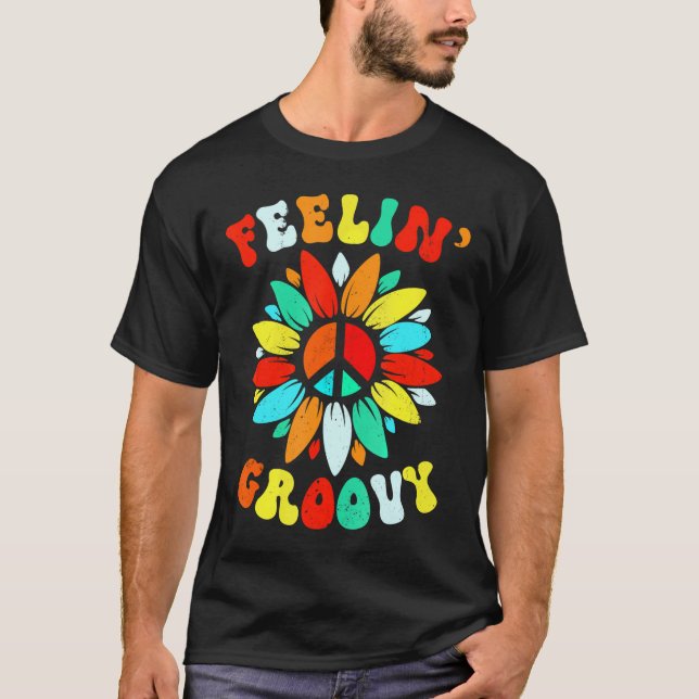 T-shirt Sentir Super Fleur 60S Les années 70 Hippie drôle (Devant)