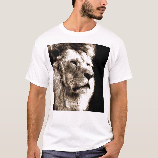 T-shirt Sepia Lion (Devant)