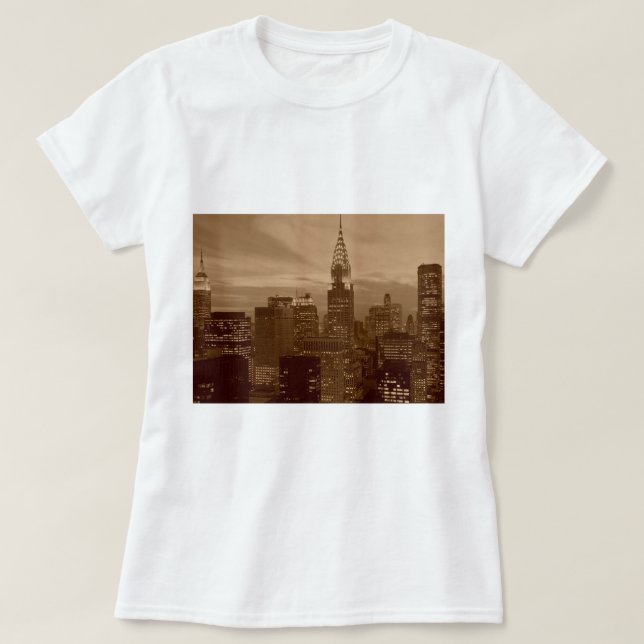T-shirt Sepia Tone New York (Design devant)