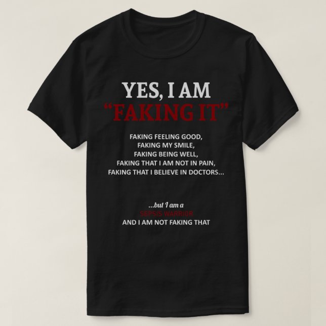 T-shirt Sepsis Sensibilisation Je Le Pousse Dans Cette Fam (Design devant)