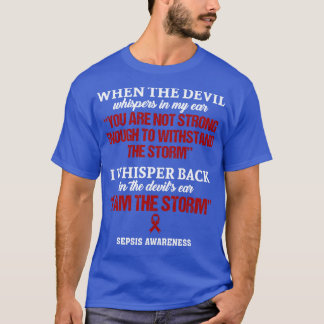 T-shirt Sepsis Sensibilisation Je Suis La Tempête Dans Cet