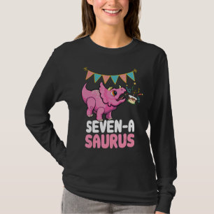 T-shirt Sept A Saurus Dinosaur Cute Kiddo Tricératops 1