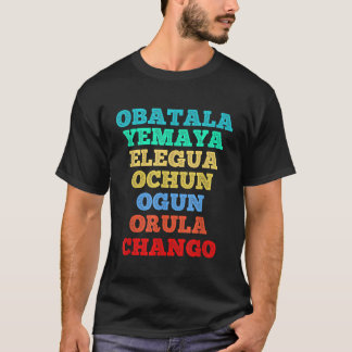 T-shirt Sept Esprits Africains Orisha Santeria Cuba Yoruba