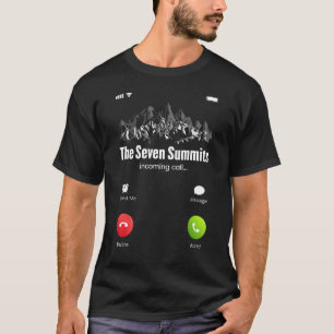 T-shirt Sept sommets les plus élevés Escalade d'appel entr