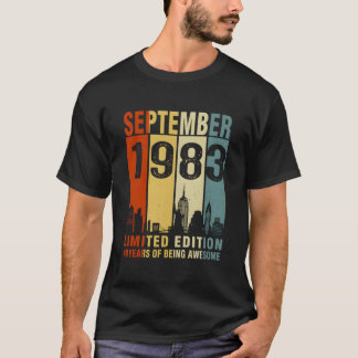 T-shirt September 1983 40 Years Of Being Awesome