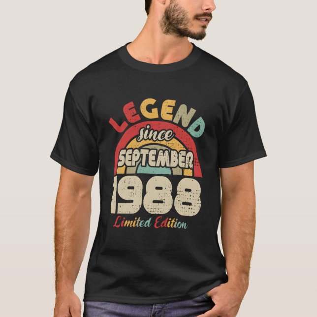T-shirt September 1988 Legend Since September 1988 (Devant)